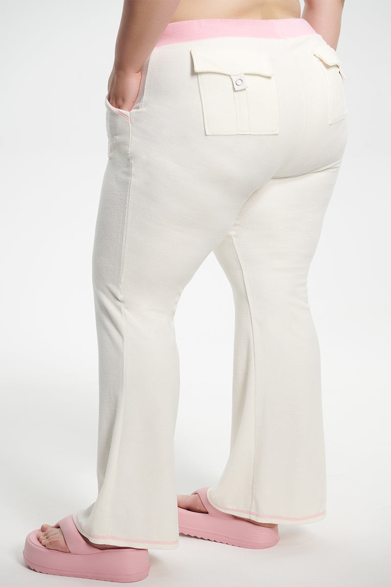 Plus-Size Sweetheart Cotton Velour Track Pants