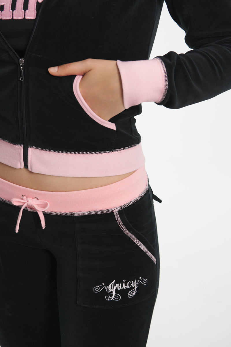 Sweetheart Cotton Velour Hoodie