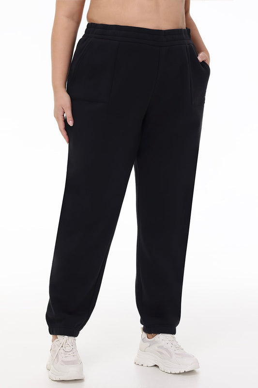 Plus-Size Small Bling Fleece Sweatpants