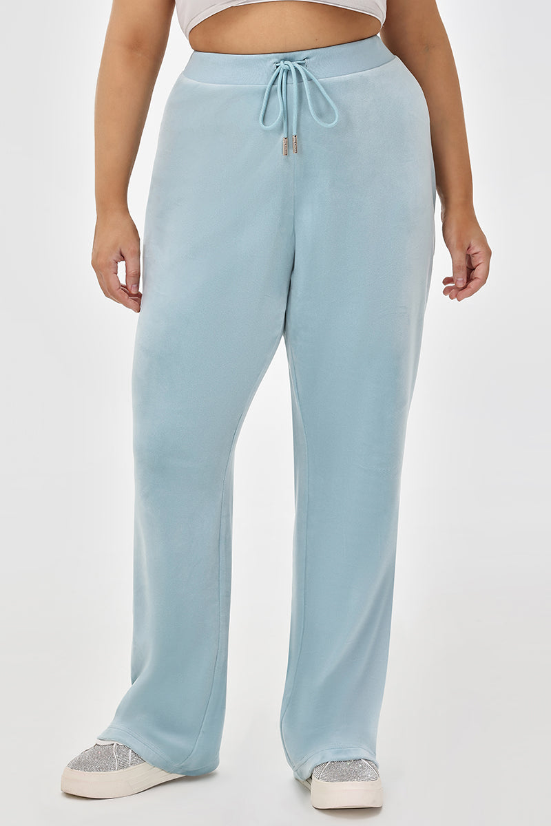 Plus-Size OG Big Bling Velour Track Pants