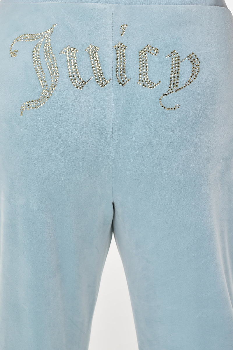 Plus-Size OG Big Bling Velour Track Pants