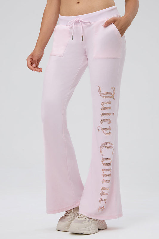 30th Birthday Big Bling Snap Pocket Velour Pants