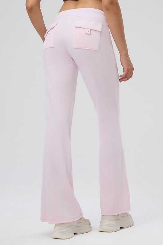 30th Birthday Big Bling Snap Pocket Velour Pants
